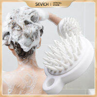 SEVICH Hair Shampoo Brush หัวนวดเส้นเมอริเดียนหวีขนาดมือถือนวดแปรง