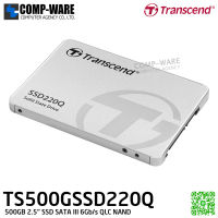 Transcend SSD220Q 500GB 2.5" SSD SATA III 6Gb/s QLC NAND - TS500GSSD220Q - 3Y Warranty