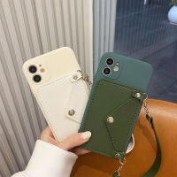 เปลี่ยนกระเป๋าใส่บัตรเหมาะสำหรับ Apple 14เคสโทรศัพท์13เชือกห้อย X/ 12 /Xsmax เคสหนัง78Plus ซิลิโคน