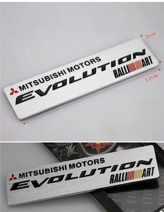 สติกเกอร์-mitsubishi-สติกเกอร์รถดัดแปลงโลหะ-ralliart-รถแรลลี่หางมาตรฐานเหมาะสำหรับรถแลนเซอร์-outlander-pajero-jinxuan