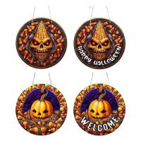 Horror Decor Sign for Door Halloween Signs Round Colorful Wall Hangers Halloween Party Favor for Farmhouse Porch Front Door Garden Pub Decorations nearby