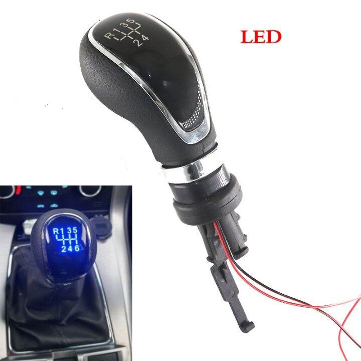 LED light 5/6 Speed Gearbox Handles Short Gear Shift Knob Lever Stick