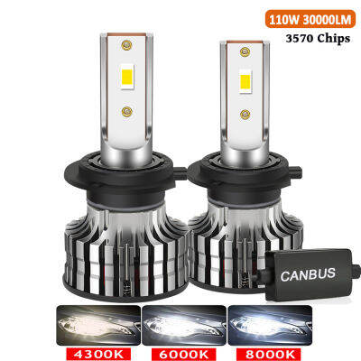 Car Headlight H1 H3 H4 H7 LED 30000LM 110W Canbus H8 H9 H11 H13 9005 HB3 9006 9012 HB4 Led Bulb Auto Lights 6000K 12V Turbo Lamp