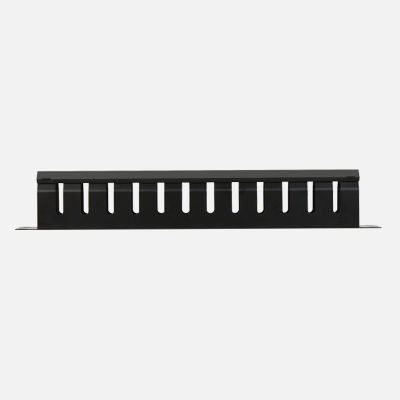 1U Cable Management Horizontal Mount 19 inch Server Rack , 12 Slot Metal Finger Duct Wire Organizer with Cover