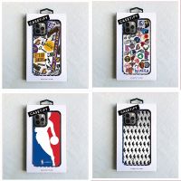 Original CASETiFY NBA Signature Mania กรณีชุบกระจกแต่งหน้าปลอก For  7 8 Plus 7 + 8 + X XS XR 11 12 13 หรือ 13 Pro Max SE 2020 ทีมบาสเกตบอล Nets โลโก้ Impact Hard PC ฝาครอบซิลิโคน