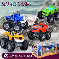 （HOT) Tornado Toy Fighting Team Biaoche Speed Steam Robot Baby Rescue Bus Monster Truck Off-Road Boy