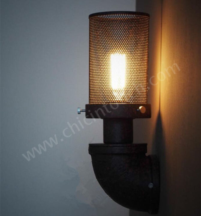 โคมไฟติดผนังLoft Style แบบติดผนัง รุ่น Pipe Lamp (W04) (ไม่รวมหลอดไฟ)