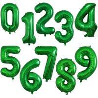 1Pcs 32 Inch Green 0123456789 Digital Figure Foil Number Balloon Adult Kids Baby Shower Happy Birthday Party Decoration Supplies Balloons