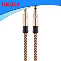 QKKQLA 1.5m 3M 3.5mm Audio male to male AUX Jack Speaker Connector Cable extension wire stereo 4 pole for MP3 Car Wire Headphone Cord