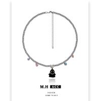 [COD] cute ghost necklace female niche design high-end little devil clavicle chain sweet cool sweater