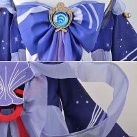 Sangonomiya Kokomi Cosplay Costume Genshin Impact Kokomi Tube Top Dress Set Cosplay Costume Outfits With Back Decoration Wig