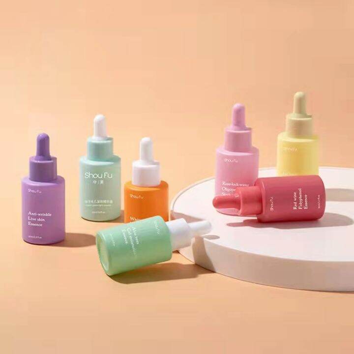 yf-30ml-1oz-solid-matte-green-blue-pink-purple-yellow-orange-macaron-serum-oil-glass-dropper-bottle-labels-screen-printing