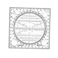 ◐™ Multifunctional Drawing Ruler Table Geometric Round for Drafting Student