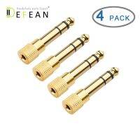 ♗ Defean Cable Matters 4-Pack 1/4 inch 6.3mm to 3.5 mm Adapter - Now Made of Solid Copper for Improved Durability Longevity