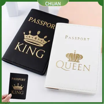 PU Leather Passport Cover Simple Letter Travel ID Credit Card