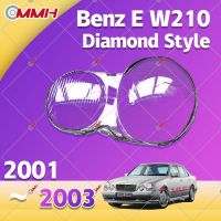 Mercedes Benz E W210 2002-2004 E200 E240 E320 E430 (เพชร) เลนส์ไฟหน้า ฝาครอบไฟหน้า ไฟหน้ารถยนต์ ไฟหน้าสําหรับ ฝาครอบไฟหน้าตรงรุ่น ฝาครอบเลนส์  headlamp cover ไฟหน้า