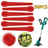 50PCS Grass Trimmer ใบมีดสำหรับ9823 9825 9820 9821พลาสติกเปลี่ยนใบมีดตัดแปรงหญ้า Trimmer มีด