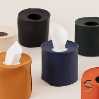 SARABARN Pu Leather Tissue Box | กล่องทิชชู่ กล่องทิชชู่กลม กล่องทิชชู่หนัง