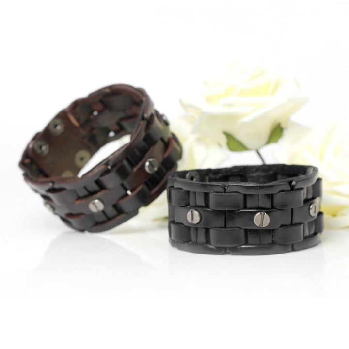 tyo-new-fashion-hand-woven-bandage-charm-mens-bracelets-popular-simple-mosaic-wrap-black-leather-bangles-jewelry