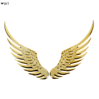 ❤️WT 1คู่รถ3D WINGS Metal Sticker อุปกรณ์เสริมสำหรับรถจักรยานยนต์สติกเกอร์