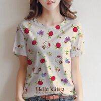 2023 NewNew Heltty R Floral Cute Cartoon Print เสื้อแขนสั้น