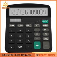 3C King Office Handheld Desktop Calculator Dual Solar Power Business Accounts Black