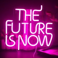 Wanxing Neon Sign The Future is Now Club Art Light Bedroom Party Bar Home Shop Hanging Events USB Powered LED Wall Decoration