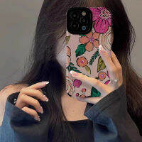 เคสโทรศัพท์ลายดอกไม้สีสันสดใส,เคสโทรศัพท์สำหรับ iPhone 14/13/12/11 Pro Max 12 13 Mini 6 6S 7 8 Plus X XR XS Max เคสด้านหลังนิ่มกันกระแทกแฟชั่นที่สร้างสรรค์ฝาครอบโทรศัพท์พร้อมฝาครอบป้องกันกล้องสำหรับเลนส์เต็มรูปแบบ