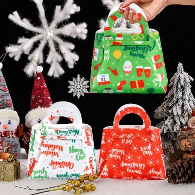 ตกแต่งคริสต์มาสเมอร์รี่ถุงขนมถุงซานตาผ้าสักหลาดอุปกรณ์คริสต์มาสงานเลี้ยงเด็กอุปกรณ์คริสต์มาส