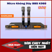 HOT 2022 Bộ Micro Hát Karaoke Chuyên Nghiệp - Bộ Micro Không Dây BBS K988