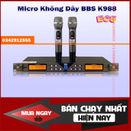 HOT 2022 Bộ Micro Hát Karaoke Chuyên Nghiệp - Bộ Micro Không Dây BBS K988 thumbnail