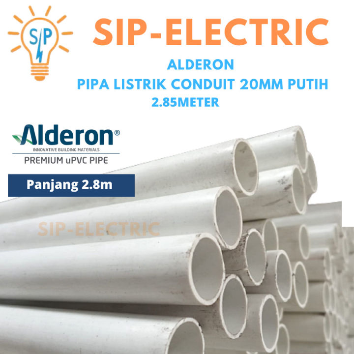 ALDERON PIPA LISTRIK CONDUIT 20MM PUTIH 2.85 METER | Lazada Indonesia