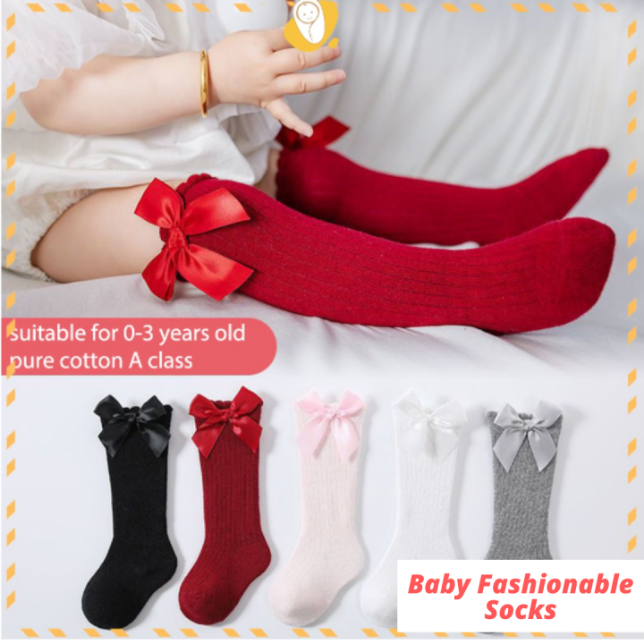 MnKC High Quality Cute Knee High Socks for Baby Infant Kids Toddler Age ...