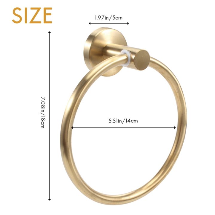 gold-stainless-steel-towel-holder-bathroom-wall-mounted-round-towel-rings-towel-rack-kitchen-storage-accessories