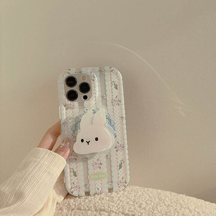 ekcam-เคสไอโฟน-มีขาตั้ง-ลายกระต่าย-น่ารักหรูๆ-สวยๆ-น่ารัก-เคสขนนุ่ม-14-13-12-11-pro-promax-pro-max-14pro-13pro-12pro-11pro-เคสใสกันกระแทก-เคสกันกระแทกกล้อง