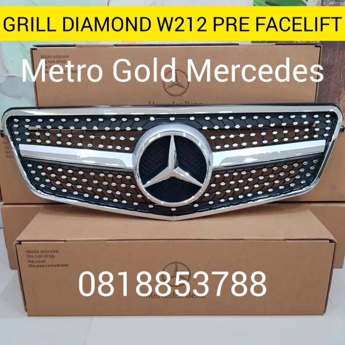 Diamond Grill Grill W212 Pre Facelift Chrome Glossy Mercedes Benz Gril Lazada Indonesia