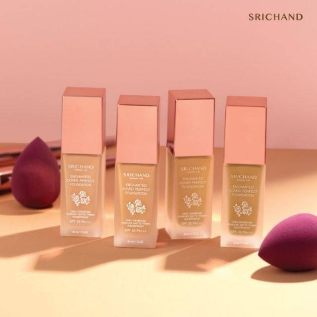 ส่งฟรี-6-ซอง-srichand-enchanted-cover-perfect-foundation-ศรีจันทร์-รองพื้น-เจ้าหญิง-รองพื้นศรีจันทร์ตัวใหม่-matte-ซองสีแดง-สีเนื้อ