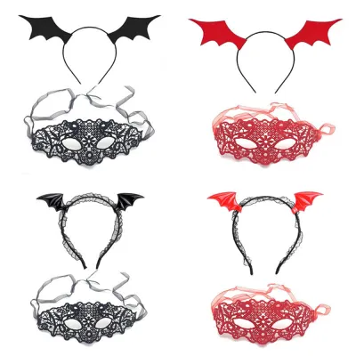 Zombie Arm Bracelet Spider Web Hair Clip Bat Wing Headband Halloween-themed Hair Hoop Bat Barrette