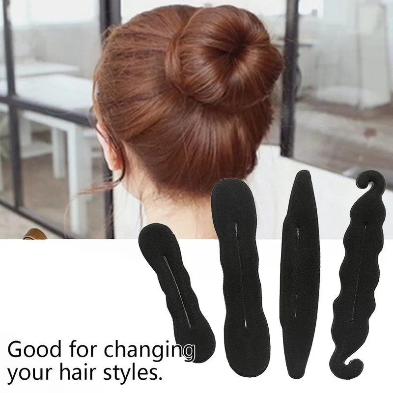 Good for Changing Hair Style 4Psc Hair Bun Maker Suitable for All Hair Types  Soft Hidden Under The Hair | Lazada Singapore