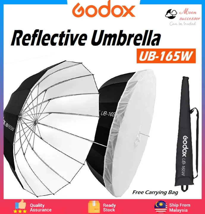Godox UB165W 65in 165cm Parabolic Black White Reflective Umbrella