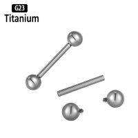 【YF】 ASTM F136 Titanium Barbell Ring Stick Straight Pacifier Rod Body Jewelry Eyebrow Internal Thread Tongue Piercing Earring