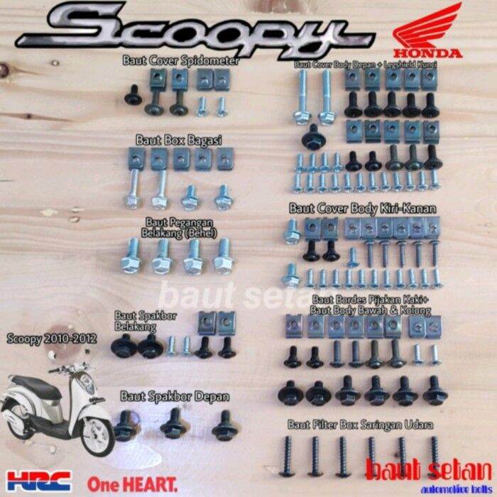 Baut Full Set Body Scoopy Karbu Baut Lengkap Body Scoopy Lazada Indonesia