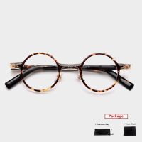 top●Round Acetate Womens Glasses Frame Retro Anti Blue Optical Eyewear Men Eyeglasses Frame UV400 Computer Glasses