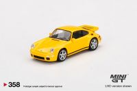 มินิ Gt 1:64 Ruf Ctr ครบรอบดอกสีเหลืองรถโมเดล Diecast 358