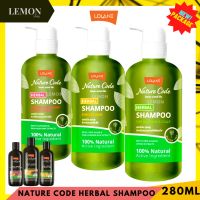 Lolane Nature Code Herbal Shampoo 280ml(Anti Dandruff Itchy scalp,Oily Hair,Dry Hair) โลแลน เนเจอร์ โค้ด เฮอร์บัล แชมพู(ผมมีรังแคและคัน,ผมมัน หนังศีรษะมัน,ผมแห้งเสีย)