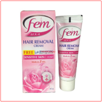 เฟรม fem U.S.A. HAIR REMOVAL CREAM SENSITIVE SKIN – ROSEครีมกำจัดขน 40 g(กุหลาบ)