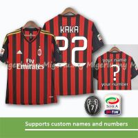 shot goods Retro version 2013/14 season AC milan home jersey kits 22 KAKA short sleeve S-2XL