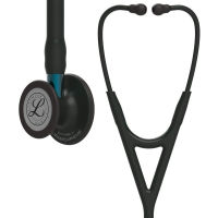 3M Littmann 6201, Cardiology IV Diagnostic Stethoscope, Black-Finish Chestpiece, Black Tube, Blue Stem and Black Headset, 27 inch Black Chestpiece, Black Tube, Blue Stem