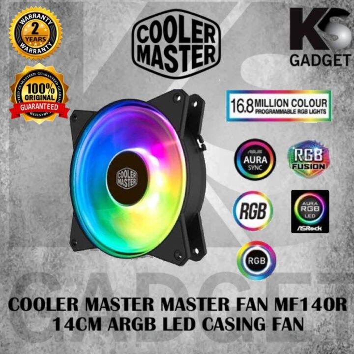 Cooler Master MasterFan MF140R 14cm ARGB LED Casing Fan / 140mm Case ...