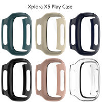 ฮาร์ดขอบเชลล์เต็มหน้าจอแก้วป้องกันฟิล์มกรณีกรอบสำหรับ Xplora X5เล่นเด็กดูสมาร์ทอุปกรณ์เสริมฝาครอบป้องกัน